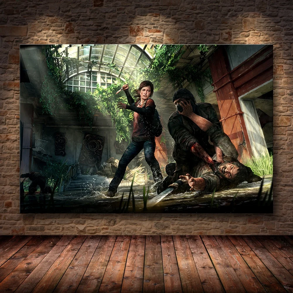 Ellie and selling Joel print, The Last of Us, Video Game wall decor, Joel wall art, Ellie on canvas, The Last of Us art, Home Office decor, Game Art