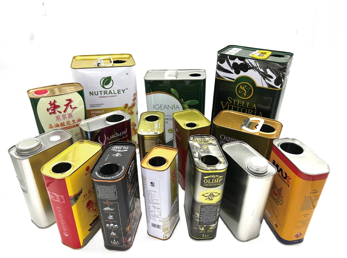5L Rectangular Tin Can with 4 Color Printing and 0.25mm Thickness for Olive Oil Packaging