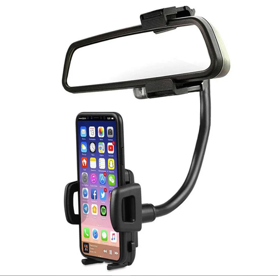 car rear view mirror mount cell phone holder