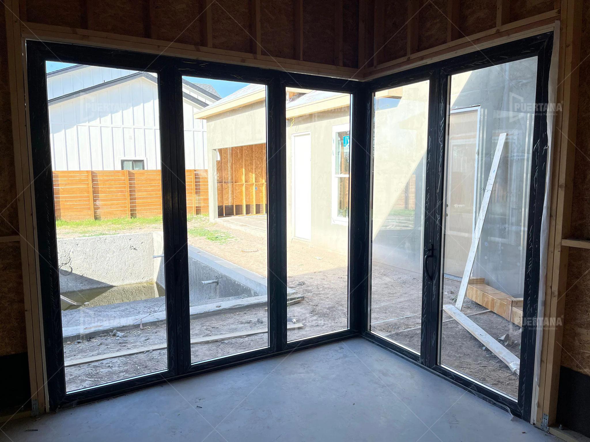 America Standard Aluminum Folding Door 90 Degree Corner Bifolding