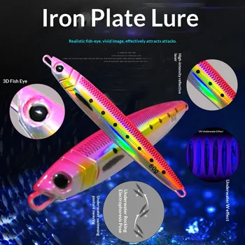 Bestseller Slow-Rolling Iron Plate Printed UV 3D-Printed Lure Sea Fishing Boat Fishing Mackerel Metal Artificial Bait – Metal Jig – view 5
