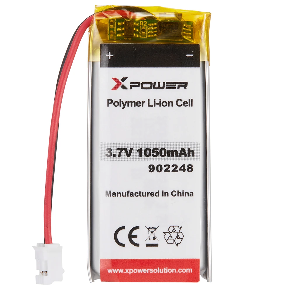 Xpower 1050mAh 902248 CE Certification Battery 3.7V Lithium Polymer Battery Lipo Battery