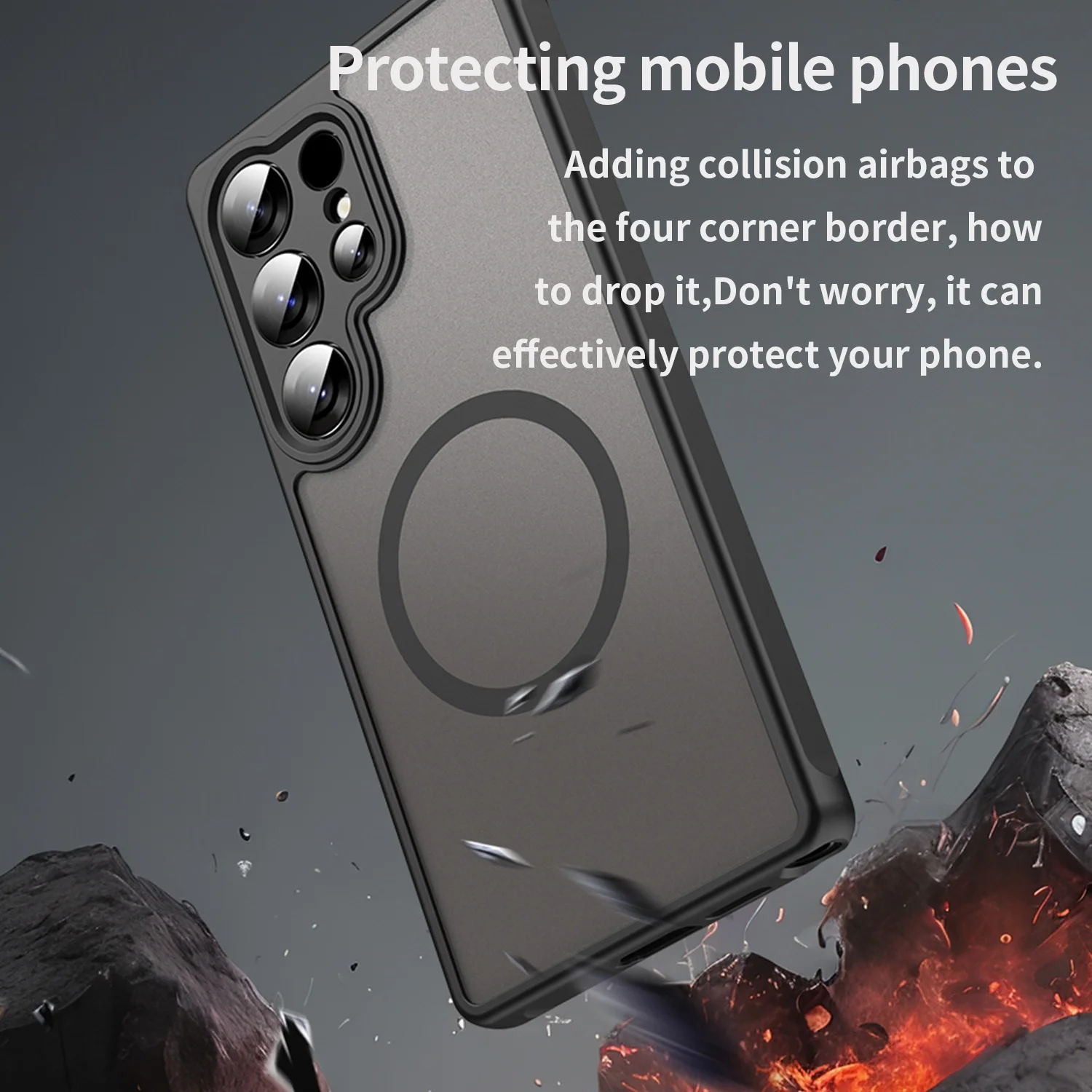 product laudtec skin sensitive magnetic phone case matte semi transparent premium creative protective case for samsung s25 edge ultra-4