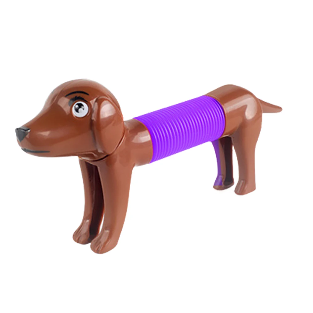 2022 New Arrival High Quality Funny Plastic Dog Pops Tube Animal Spring