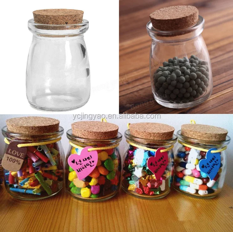 Mini Small Clear Glass Storage Jars Bottle Vial Container with Cork Stopper