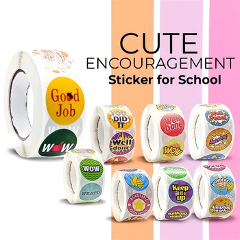 Cute Encouragement REWARD Sticker For School Student / Thank You Good Job Well Done Colourful Sticker