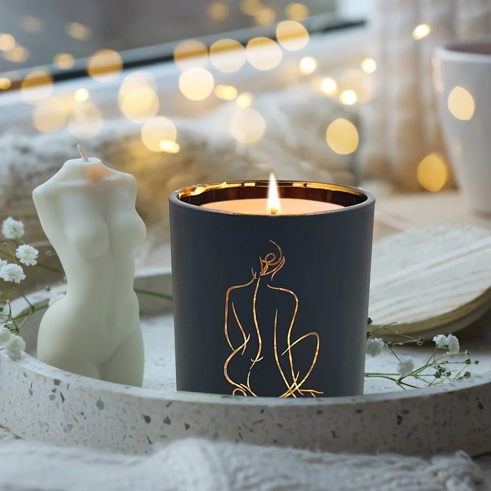 Wholesale Wedding Couple Glass Jars For Candles Luxury Heat Resistant