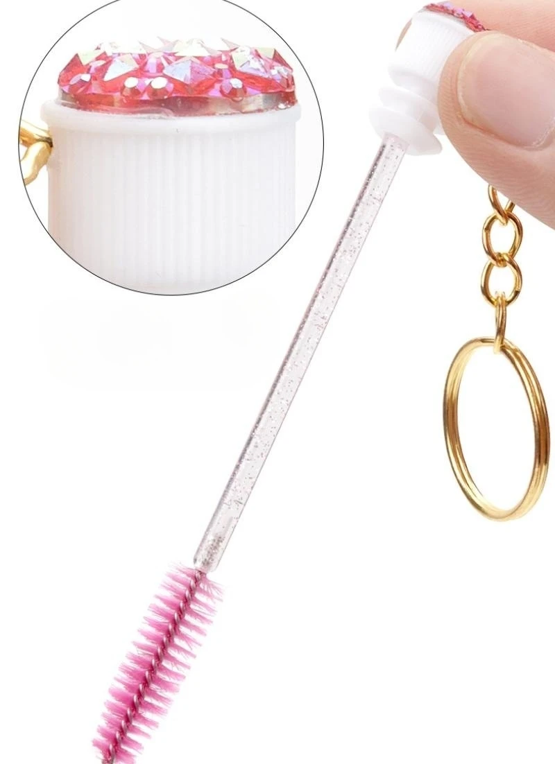Custom Logo Mascara Brush Mini Eye Lash Eyelash Cleaning Brush In Tube