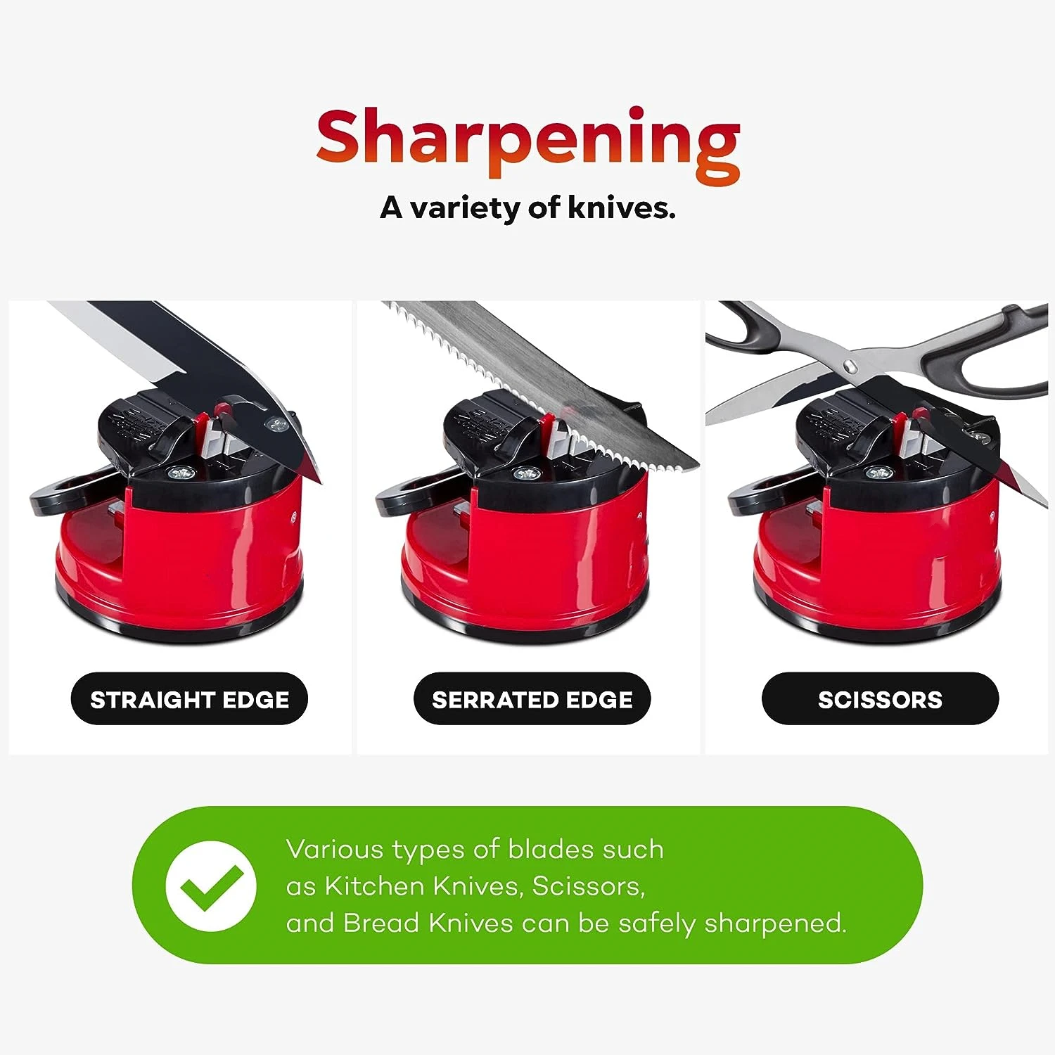 PEXMIENTAS Easy Safe Kitchen Whetstone With Suction Pad Kitchen Round Mini Knife Sharpeners Sharpening Machine