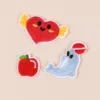 Corazón Volador Rojo Pequeño, Delfín Manzana Roja