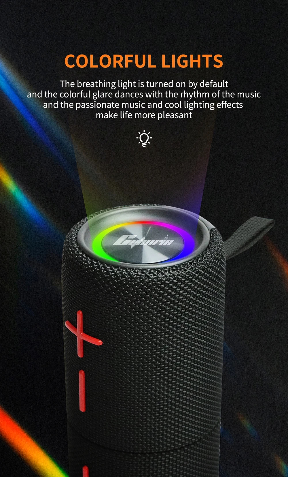 2合1便携式分体式无线扬声器IPX6防水磁性双扬声器，带RGB灯TWS配对，适用于笔记本电脑S11