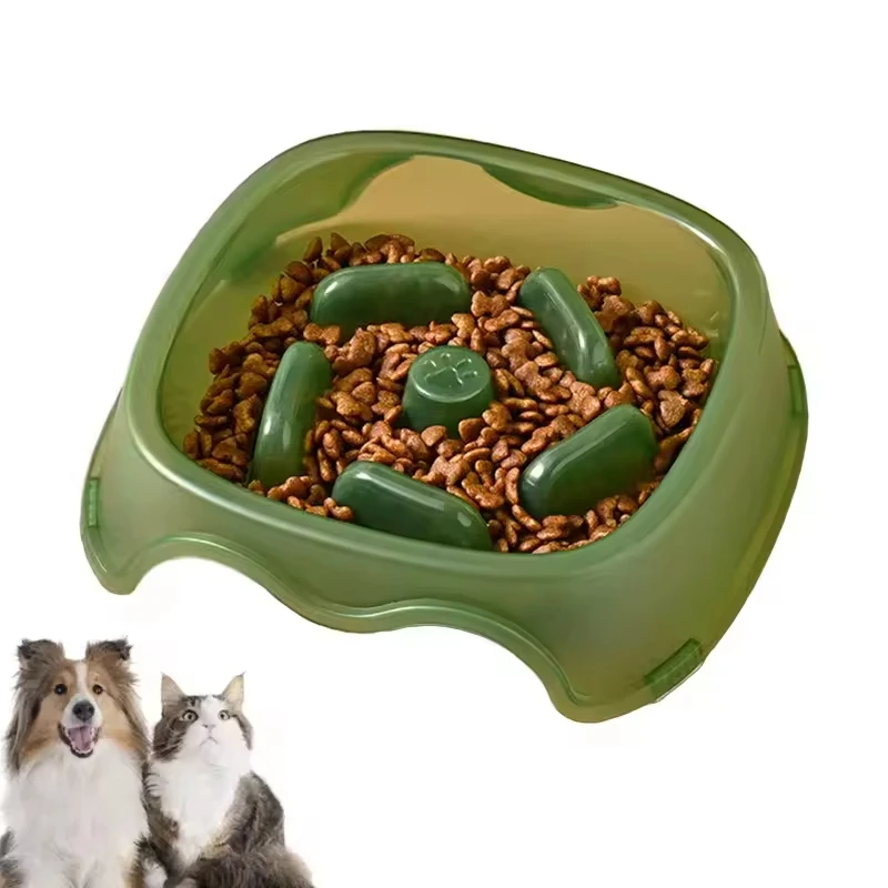 High Quality Customizable Plastic Dog Food Bowl Portable Slow-Eating Feed Dog Bowl No-Spill Dog Slow Feeder for Large Breeds