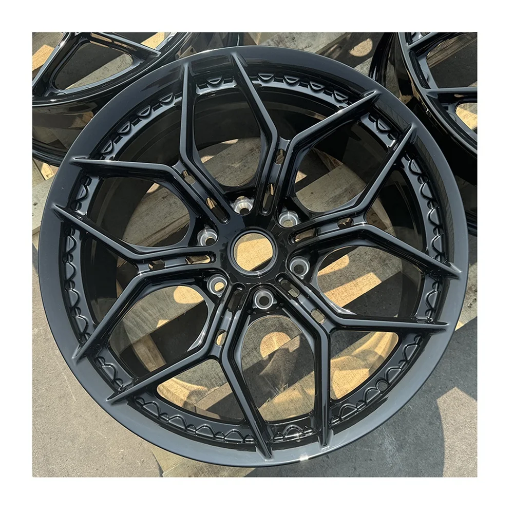 GVICHN Forged racing car wheels 20 21 22 24 26 inch monoblock wheels gloss black custom alloy forged rims