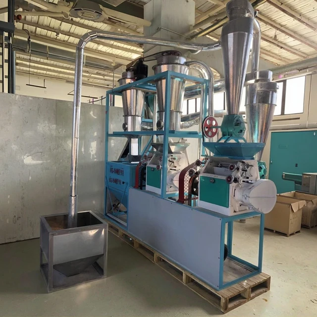 PinYang Small Capacity Double Mill Flour Mill Machine Wheat Maize Flour Making Machine