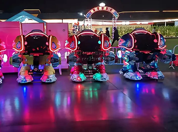 funfair attraction park kiddie rides walking robot 360 Degree Rotating Remote Control Kids Battle King Walking Robot