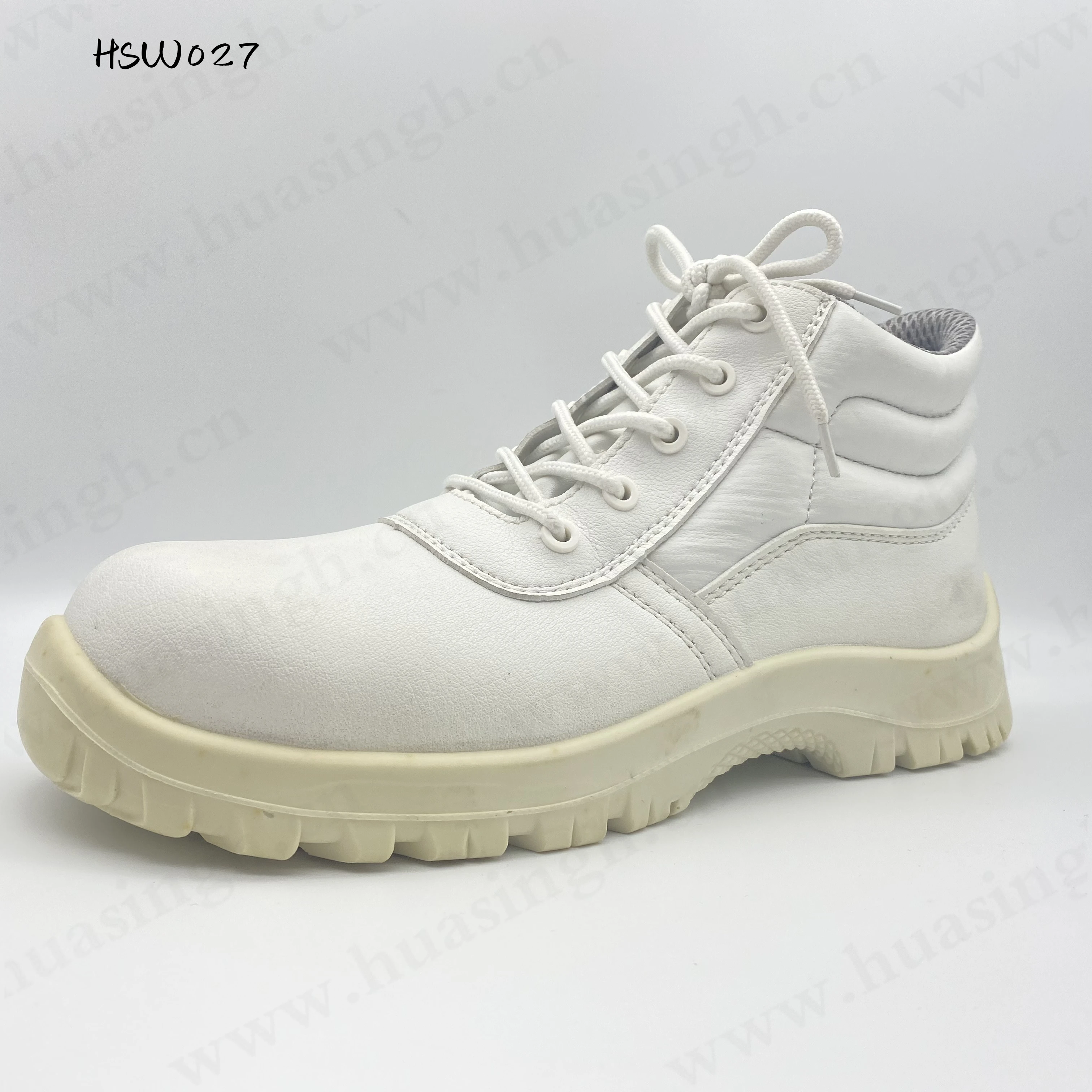 LXG, scarpe da sicurezza bianche con inserzione in acciaio antipernature taglia media stile allacciato per locali di pulizia stivali ESD sicuri HSW027