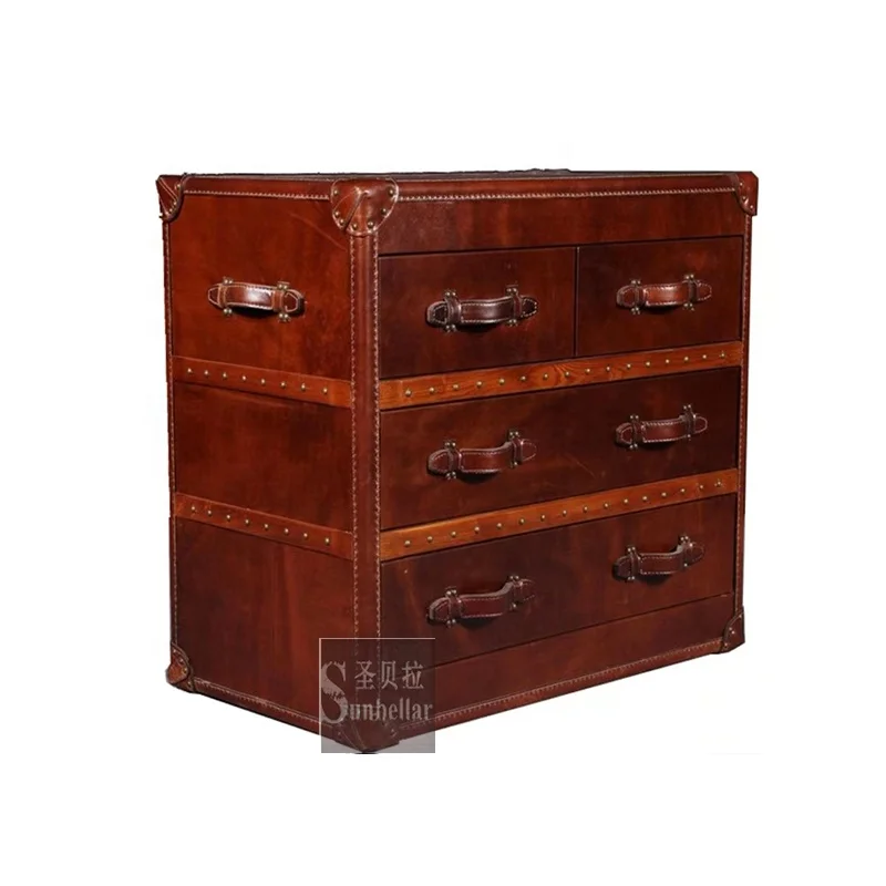 leather trunk dresser Homary Humply Modern Black Leather 6 Drawer Dresser Chest with Storage Cabinet