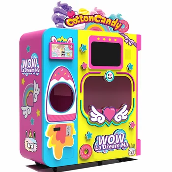 New mexico spanish language cotton vending machine full automatic commercial cotton candy machine