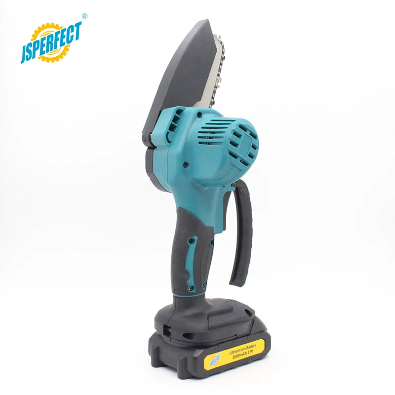 Jsperfect 21V moter бензопила Мини 4-дюймовый бесшнурового електричюеского цепная пила