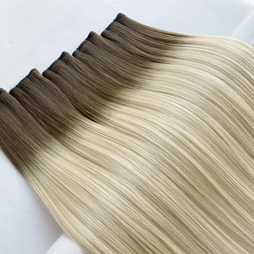 Wholesale Double Drawn Genius Weft Hair Extensions Human Hair Extension