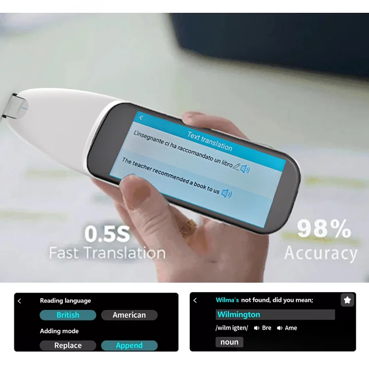 2024 New Translator Machine Translator Pen Touchable Screen Online Scanning Pen Offline Translator for Learning
