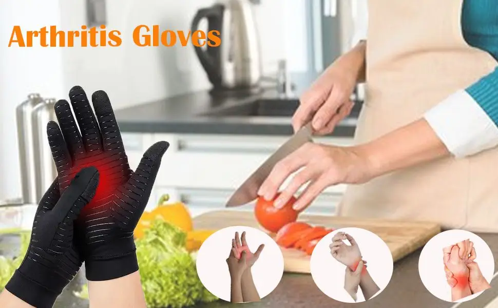 Wholesale Full Finger Cupraarthritis Compression Gloves For Hand Pain