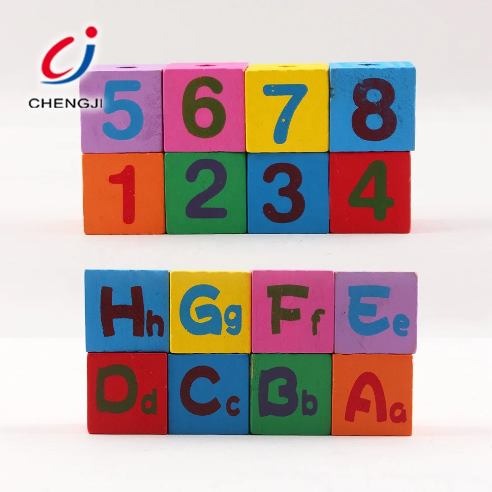 Baby Alphabet Education Block Sorting Stacking Shape Color Wooden Toy Set Train