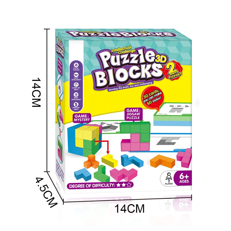 Newest Intelligent Challenge Block Game 40pcs 10 Play Methods Balance Play Building Block Board Game