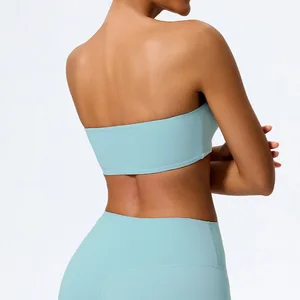 High-Elastic Breathable Tube-Top Sports Yoga Wear for Slim Girls Lightweight Cross-Border Interior Plus Size Option