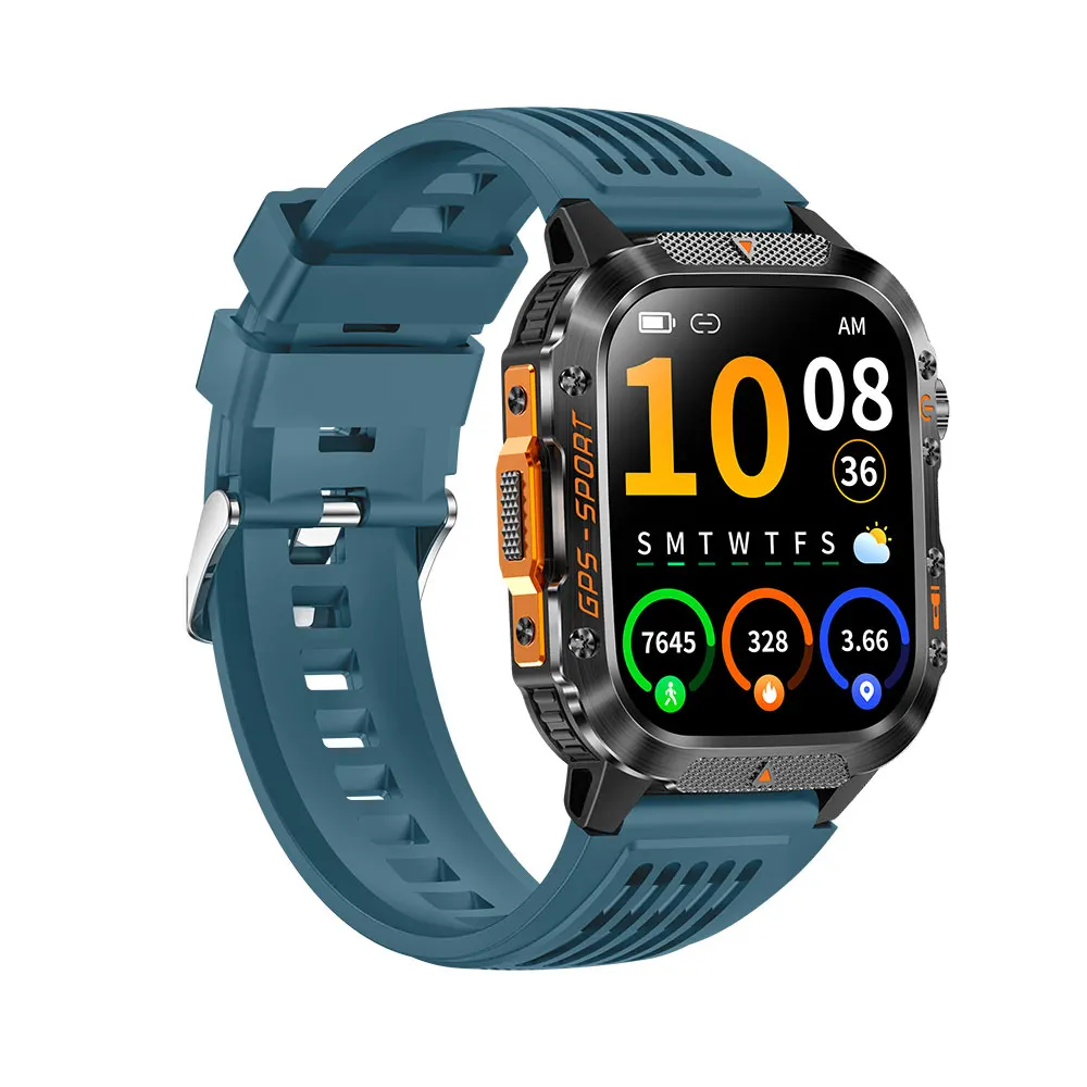 Laudtec Black Smart Watches Sport Flash Light Heart Rate Health Monitoring Waterproof Outdoor Sports Watch Gps Smartwatch Sb003