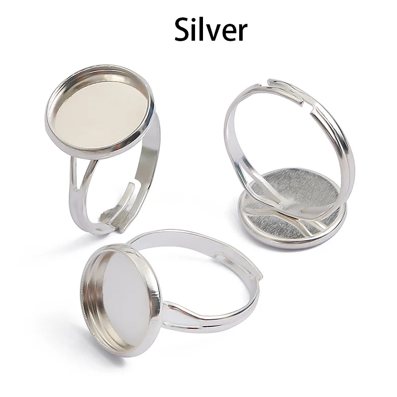 Ring Blanks Diy Finger Ring Stainless Steel 13x18 18x25mm