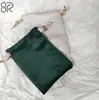 Dark green flannel bag