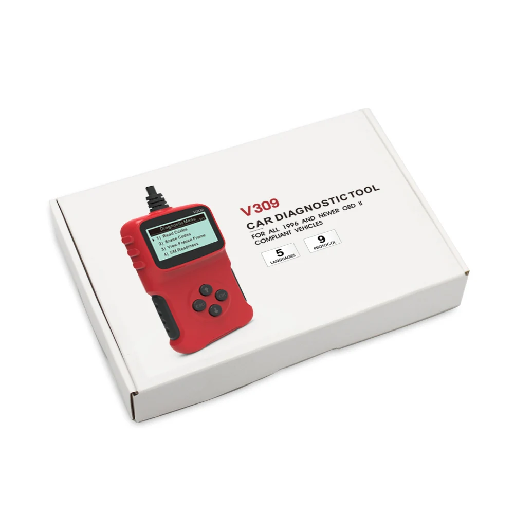 V309 Engine Light Diagnostics OBD2 OBD-II Car Scanner Code