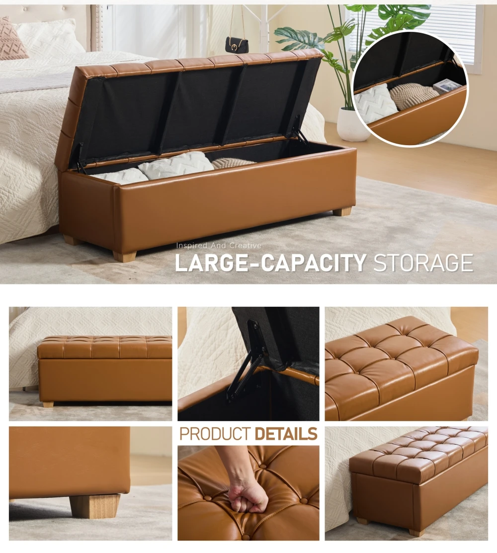 Elvarenae Valenne Tufted Storage Bench — product detail