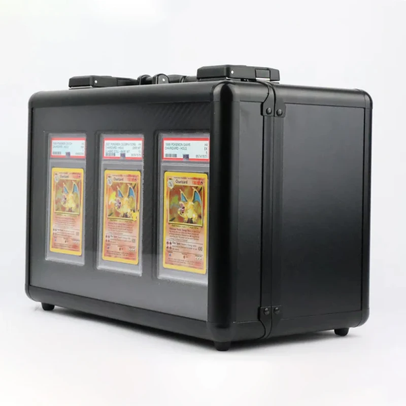 Graded Card Storage Box 3 Slots Graded Sports Card Storage Box for BGS SGC Graded Slab Waterproof Display Trading Card Case
