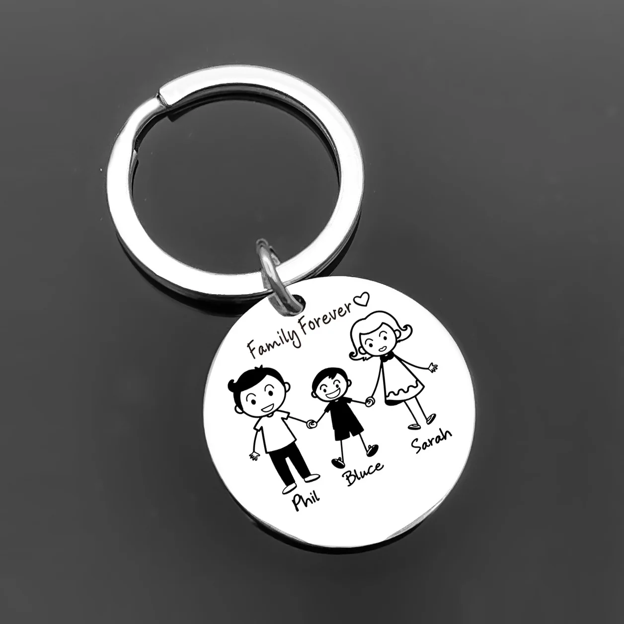 Portachiavi da uomo personalizzato in acciaio inossidabile regali per la  festa del papà bambini incisi personalizzati afferra il ciondolo portachiavi  per auto con nome a mano di Papa - AliExpress