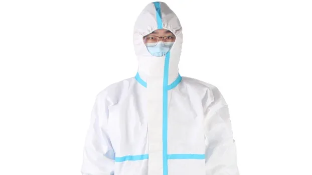 overalls hazmat suit chemical disposable protective coverall 3-4