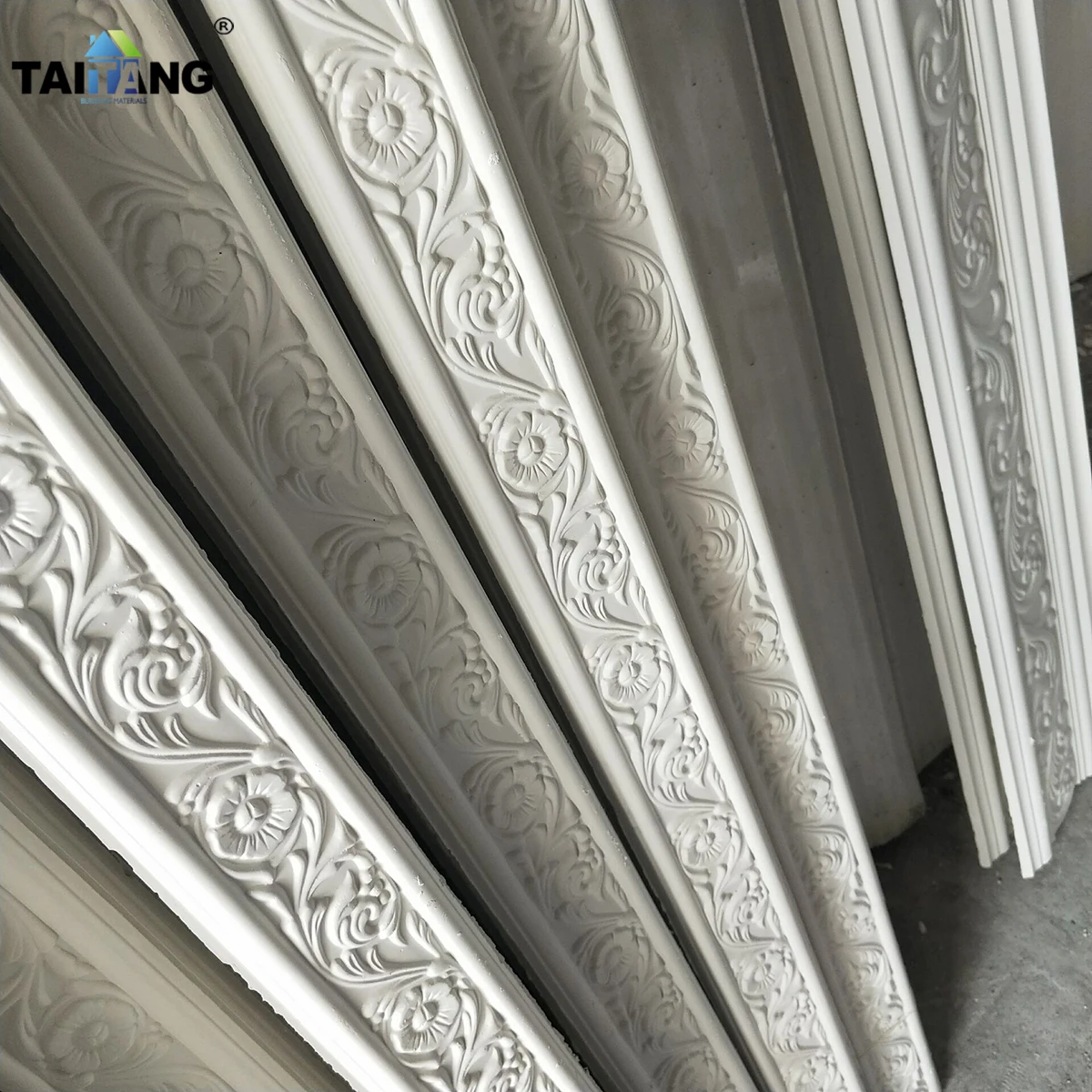 Gypsum Cornice Strip Plaster Ceiling Cornice Designs Cornisas Decorativas De Drywall Decorative Line Mouldings for Apartment
