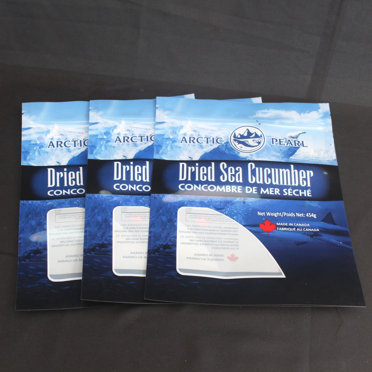Customized Transparent Foil Sachet Packaging 1KG Plastic Zip Lock Stand up Pouch Bags New Security Features for Sea Cucumber