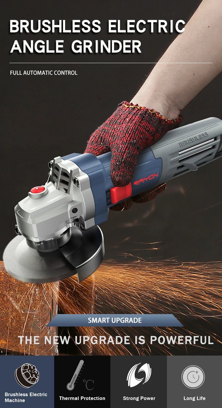 220v 125mm Brushless Angle Grinder Handheld Mini Corded Angle Grinder ...