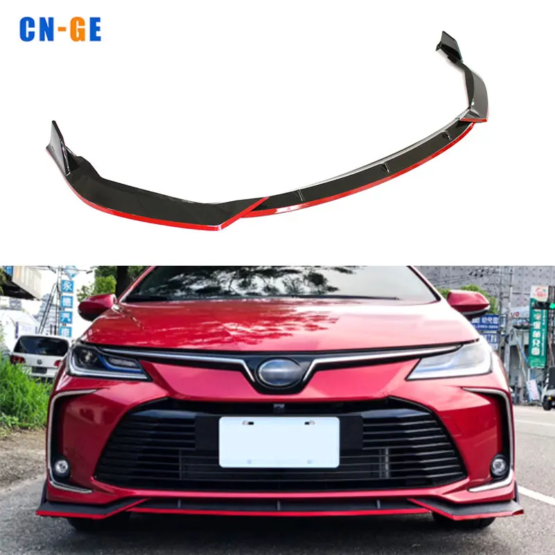 Three-Segment Front Bumper Splitter Lip Spoiler for Toyota Corolla ...