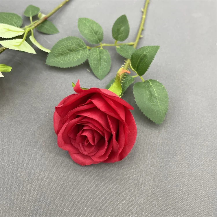 New Arrival Colorful Silk Artificial Rose Bulk Wholesale Single Stem