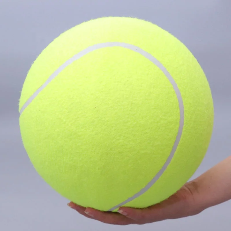 AMA SPORT Factory Deflated Oversize Signature Tennis Ball Pet Toy Funny 9.5 Inch Jumbo Tennis Ball for Dog