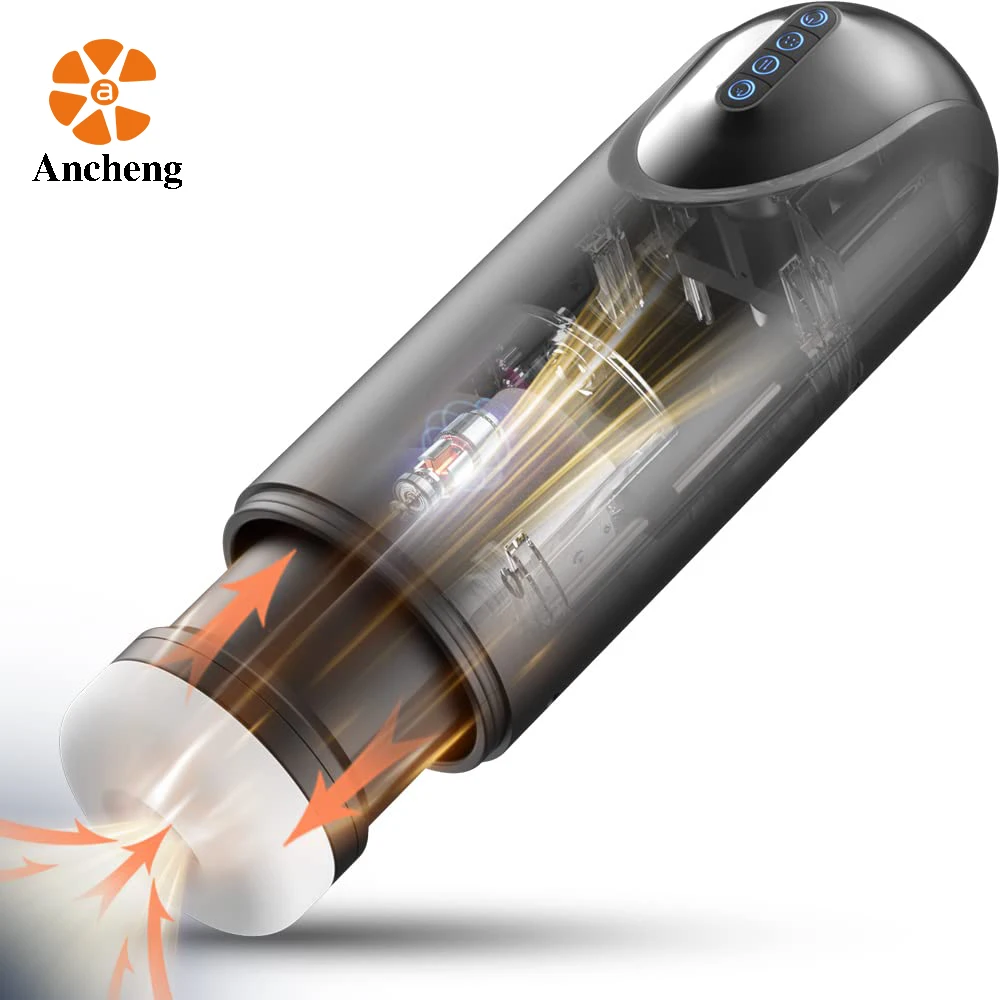 3 in 1 Thrusting Male Masturbator - Electric Pocket Pussy with 4 Sucking &  10 Vibrations for Enhanced Male Pleasure
