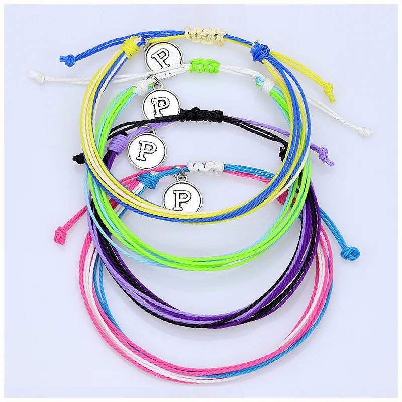 Custom Waterproof Wax Coated Rope Handmade Adjustable Trendy Summer