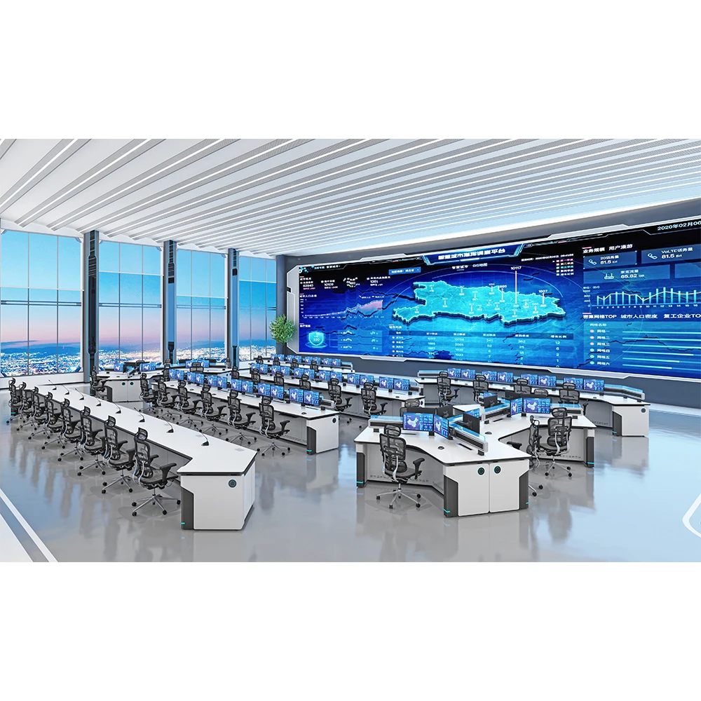Secrutiy Control Room Console Desk Table Broadcast Studio Command Room ...