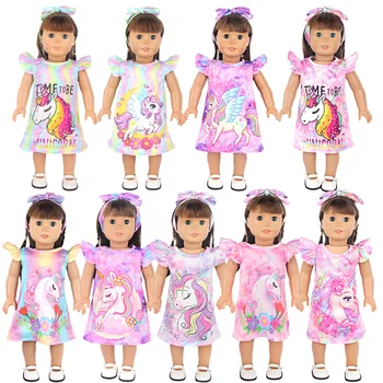 18inch Doll Clothes Pajamas Outfit Skirts Nightgowns Clothes Sleepwear