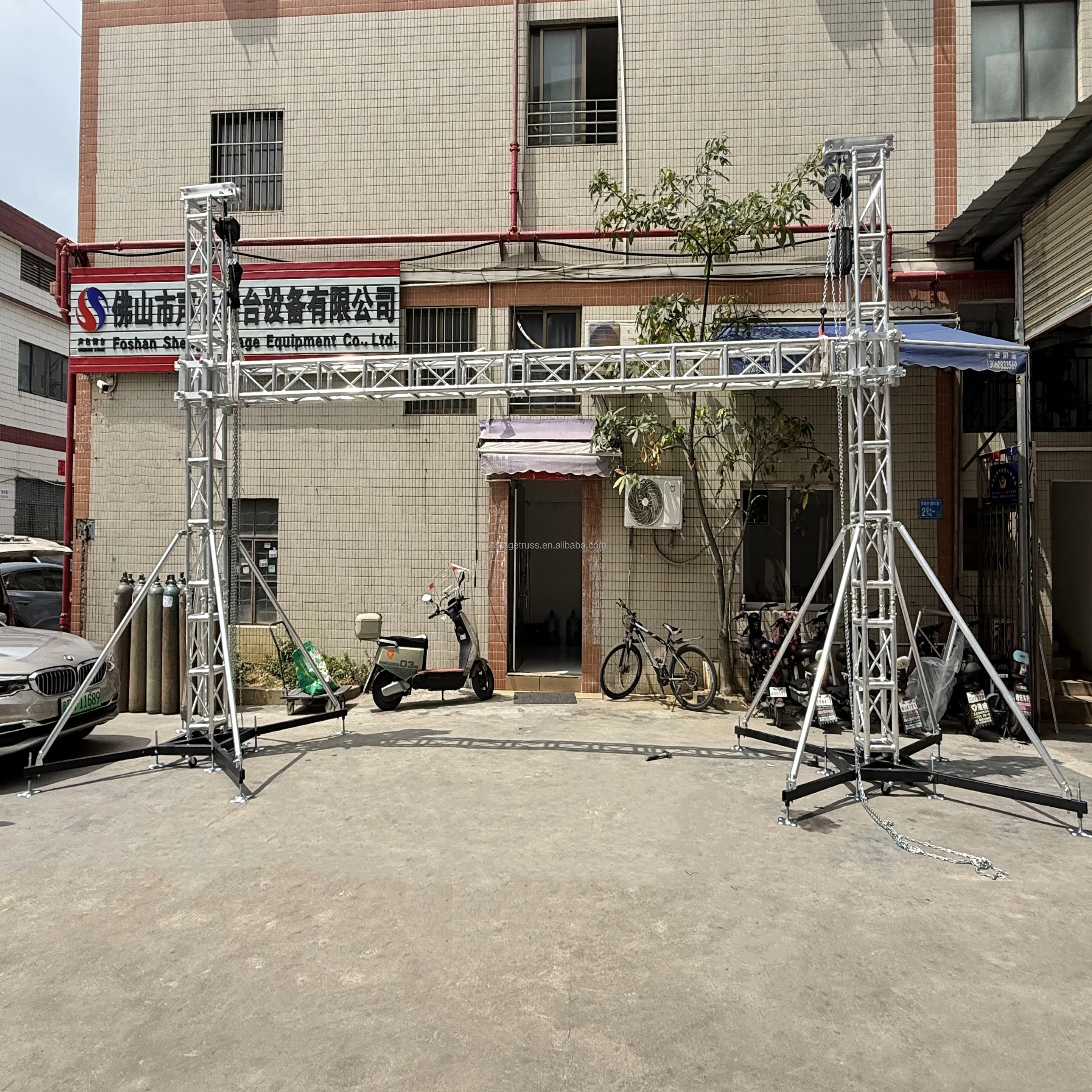 Aluminum Truss Manual Lifting System Portable Quick Assembly Stge Lighting Display Truss Led Screen Hanging Truss 8*7M
