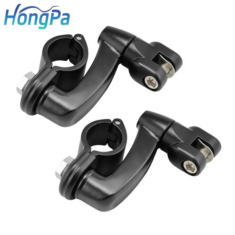 Motorcycle Highway Pegs Clamp Engine Guards Crash Bar Foot Pegs Footrest With Mount for Harley