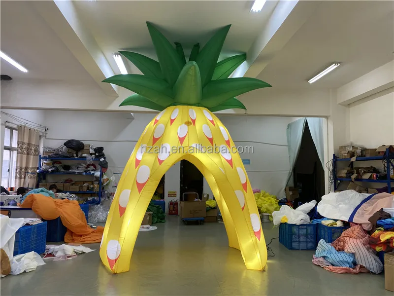Lighting Inflatable Pineapple Shape Tent Inflatable Fruit Entrance for Advertising